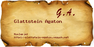 Glattstein Agaton névjegykártya